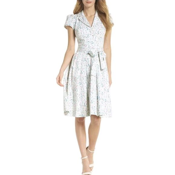 Gal Meets Glam Dresses & Skirts - NWOT Gal Meets Glam Anne Spring Sprig Floral Wrap Style Dress Womens 10 Belted